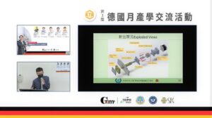 虎科大機械與電腦輔助工程系何其鴻 、林忠豪、 楊朝龍以聯軸器在小型塑膠成型機優化應用獲獎，指導老師林忠志教授。圖/策略遠矚顧問有限公司