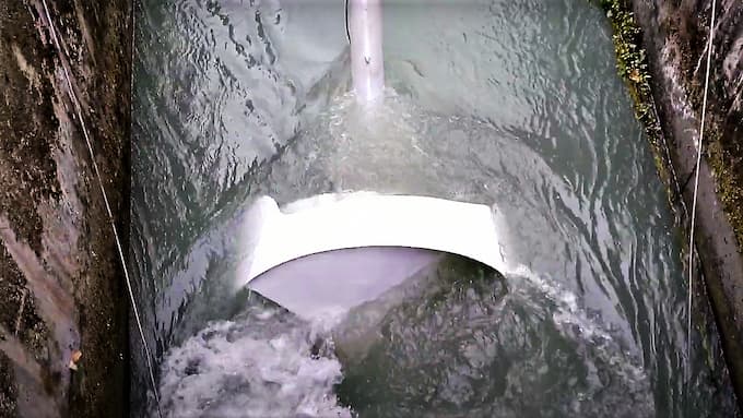 渦旋式葉輪發電機組運作情況。