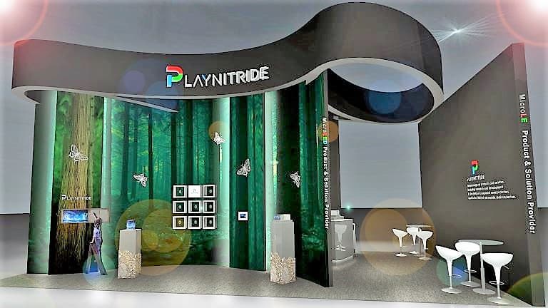 MicroLED 結構簡單，能源耗損少且節能，本身就是一種友善環境的科技。綠色森林區，錼創再度展現MicroLED 的意象多樣性。圖 / 錼創提供