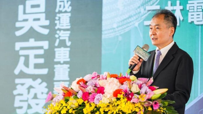 成運汽車董事長吳定發在興建工程動土典禮致詞時表示，期盼為台灣打造性能優質的電巴並成為全球電巴產業供應鏈的明星園區。圖 / 成運汽車提供