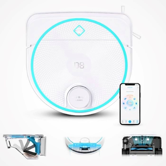 LEGEE-D8外觀淨白與湛藍飾圈可以融入各式居家風格的清潔環保設計、5大類創新功能設計,機能性高且具特色,獲得素有設計界奧斯卡A’design金獎的亮眼關鍵。圖 / 好樣提供