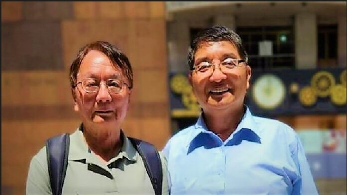 台籍旅美科學家陳博和（左）專程自美返國為 「海神計畫」奔走。圖 / 陳博和提供