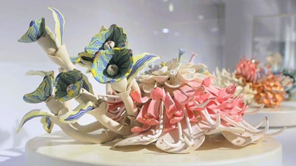 陳子雲陶藝展作品。