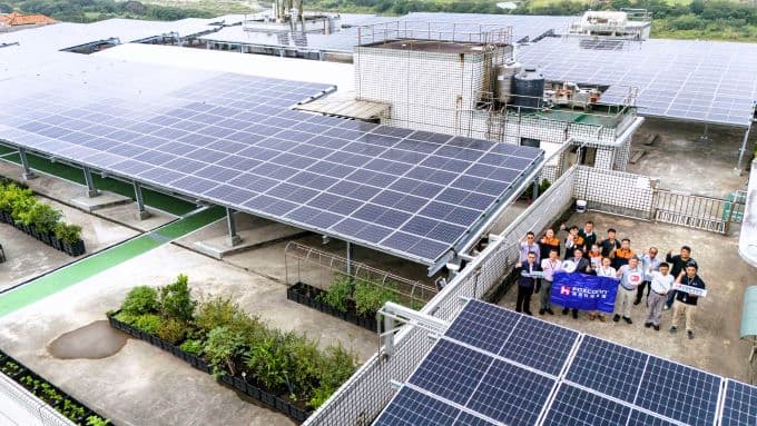 鴻海總部太陽能光電系統落成,綠電大躍升。