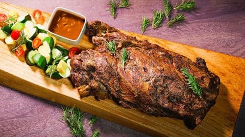 鉑麗安全日餐廳牛肩肉附美式蘑菇醬