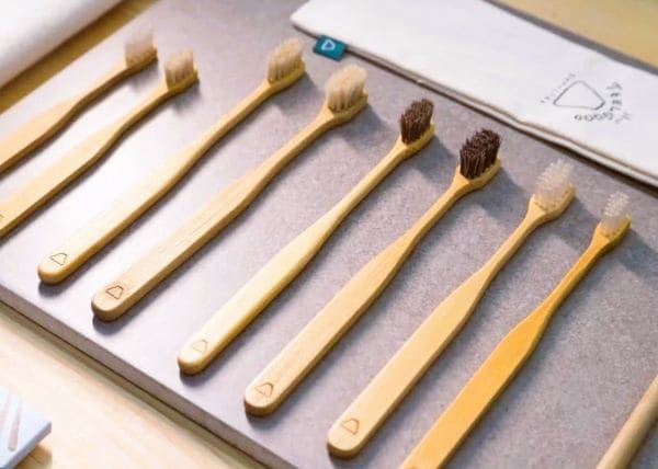 環保竹牙刷實體圖。