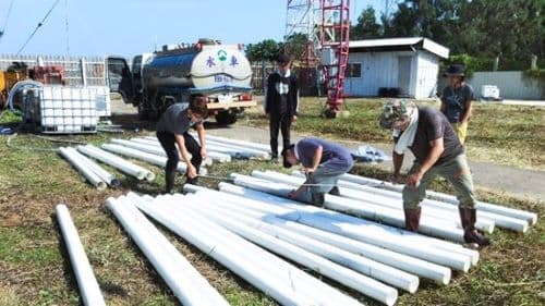 中央大學臨海觀測站一百公尺試驗井鑽探、設井及地電阻與溫度光纖監測設備安裝。