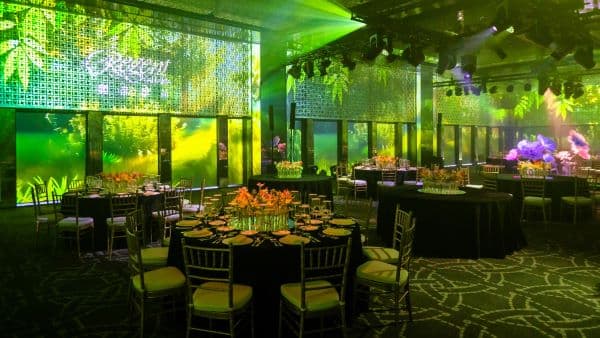 晶華宴會廳用5G專頻專網技術打造出令人驚嘆的氛圍。